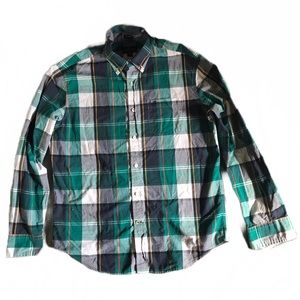 American Eagle Green Plaid Shirt M
